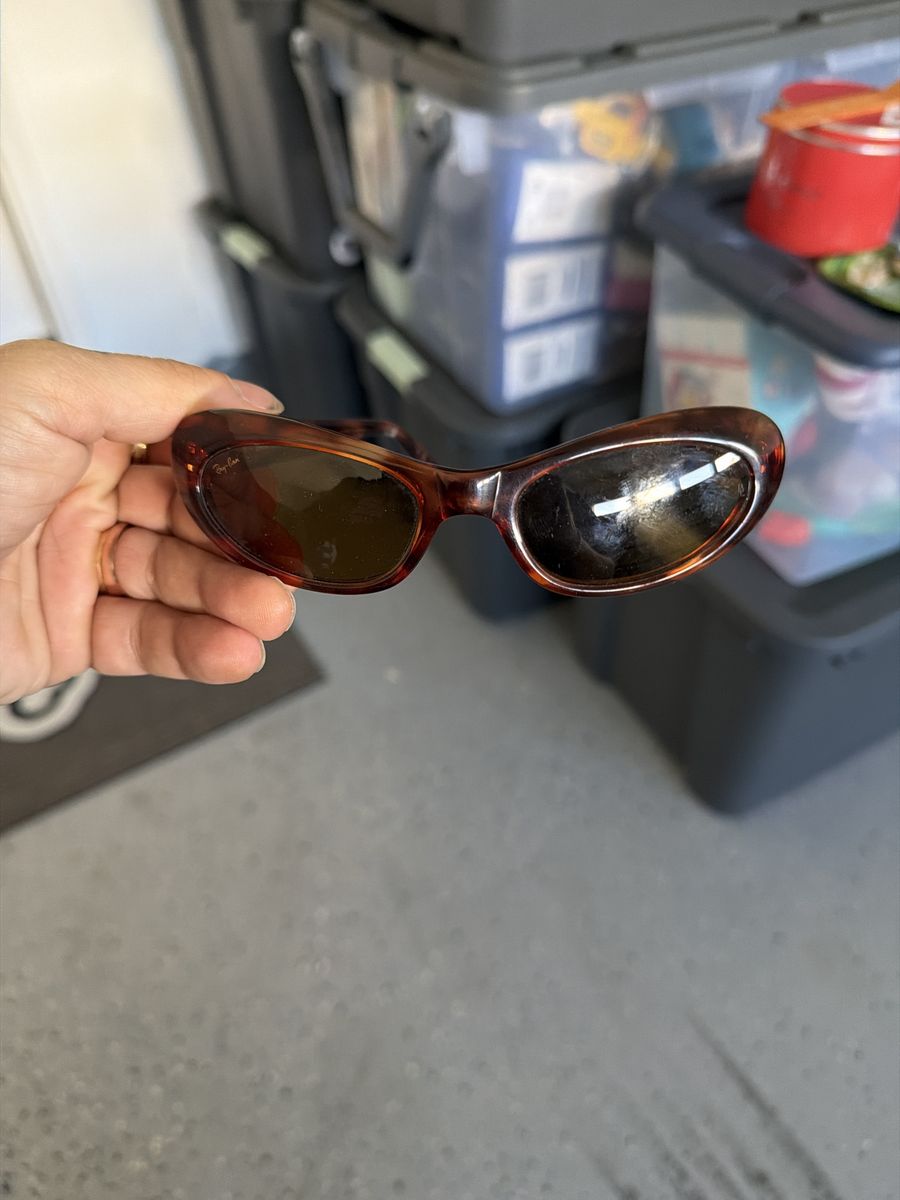Vintage Ray-Ban Tortoise Shell Sunglasses W2523 Oval Cat Eye