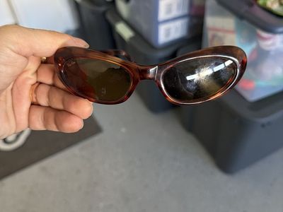 Vintage Ray-Ban Tortoise Shell Sunglasses W2523 Oval Cat Eye