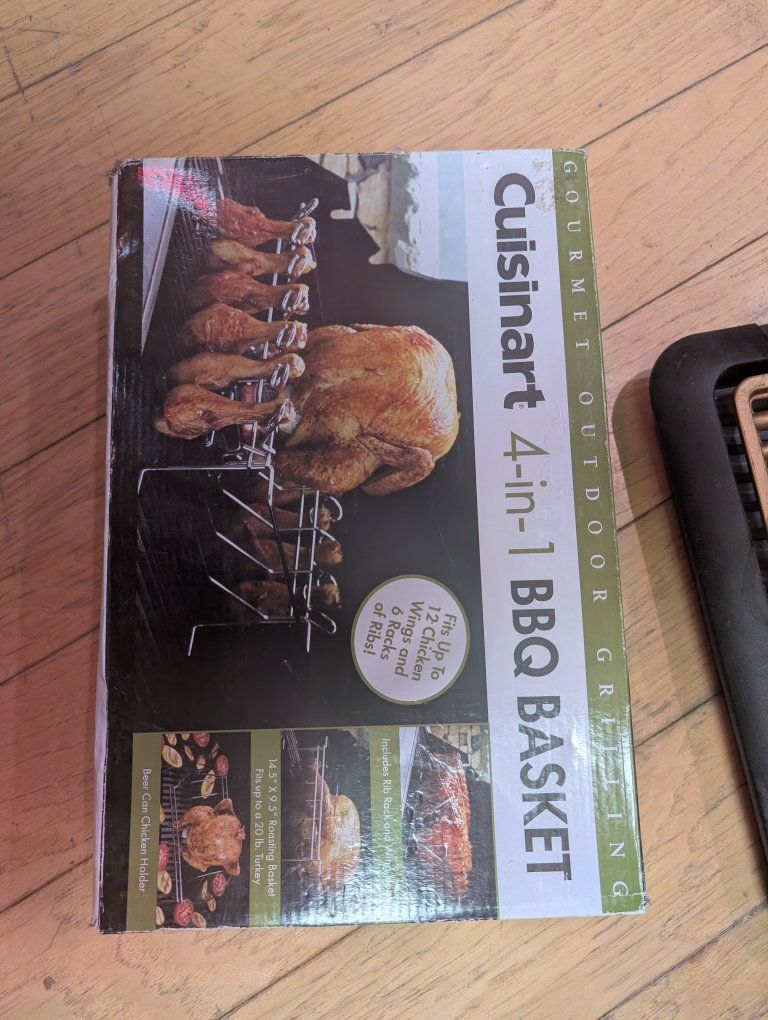 Cuisinart 4-in-1 BBQ Basket - Multi-Use Grilling Rack for Ribs, Wings & Poultry