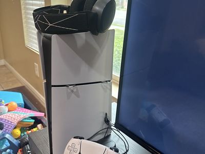 LIKE NEW PlayStation 5 Slim Digital 1TB with headset charger and arc raiders installed