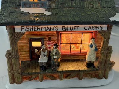 Fisherman's Bluff Cabins Lighted Christmas Village Building