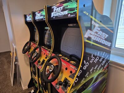 3 The Fast & The Furious Arcade 1up Cabs (SOLD AS