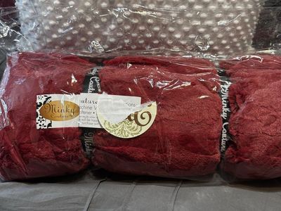 Minky Couture Grande Size Plush Blanket - Red