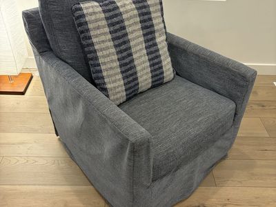 Light Blue Rocking Swivel Chair