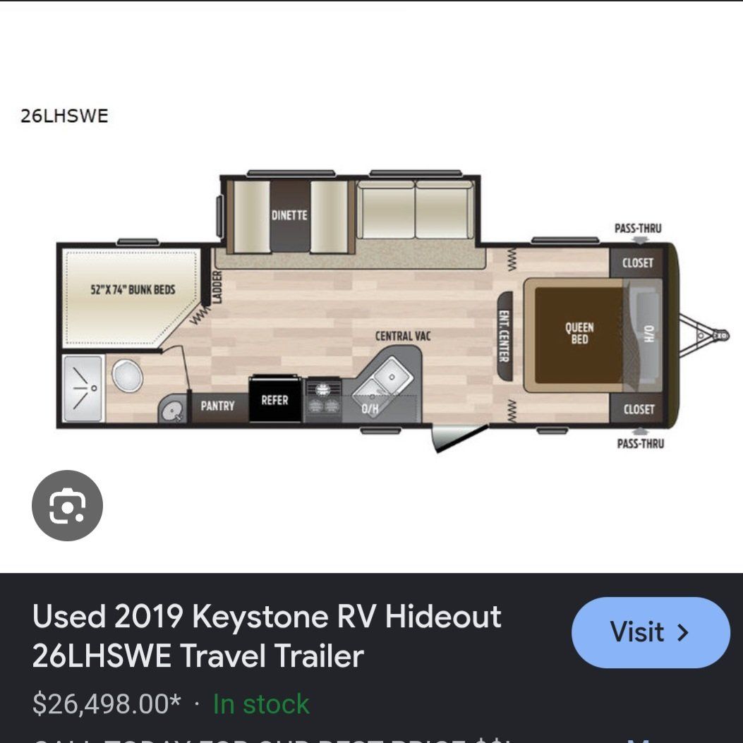 2020 Keystone Hideout 26LHSWE