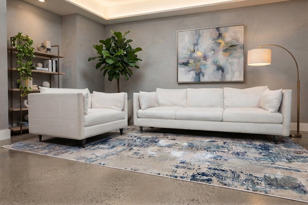 ️FREE DELIVERY️ Designer Jonathan Louis Sofa & Side Chair – Deep 30” Seating