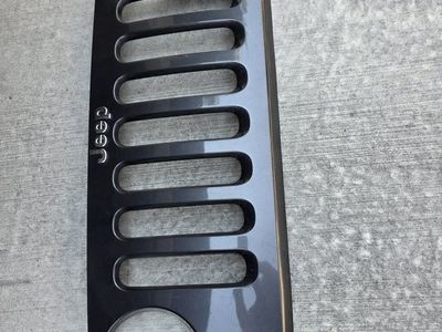 OEM Jeep Wrangler JK Front Grille Assembly Gray Dark Charcoal with Turn Signal Lights