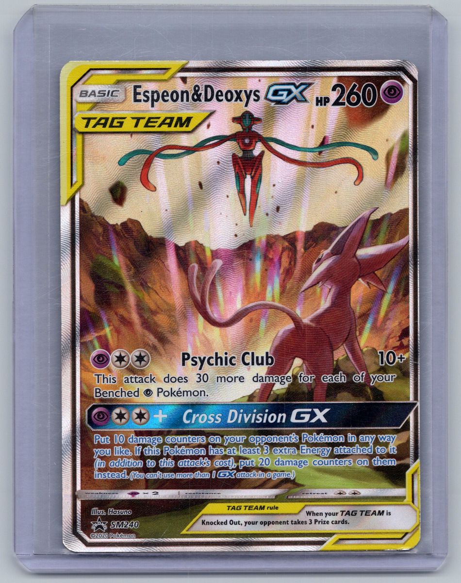 (LP) Espeon & Deoxys GX SM240 - Pokemon SM Promos