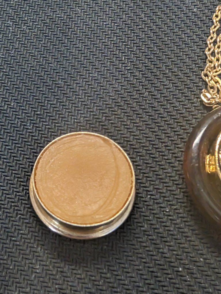 Perfume Necklace Amber Lucite Framed Perfume Pendant  Retro And Unique