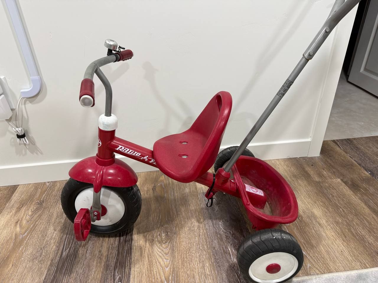 Radio Flyer tricycle with push handle
