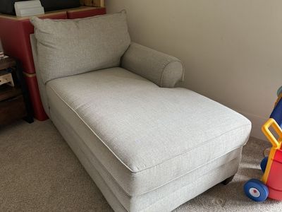 Bassett Furniture Chaise Lounger Neutral Grey