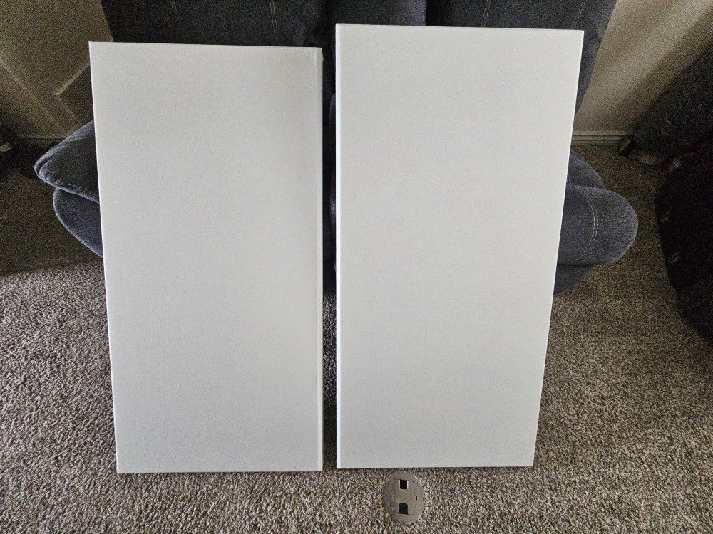 Custom White Acoustic Panels (Set of 2) - Sound Dampening for Home Studio or Office