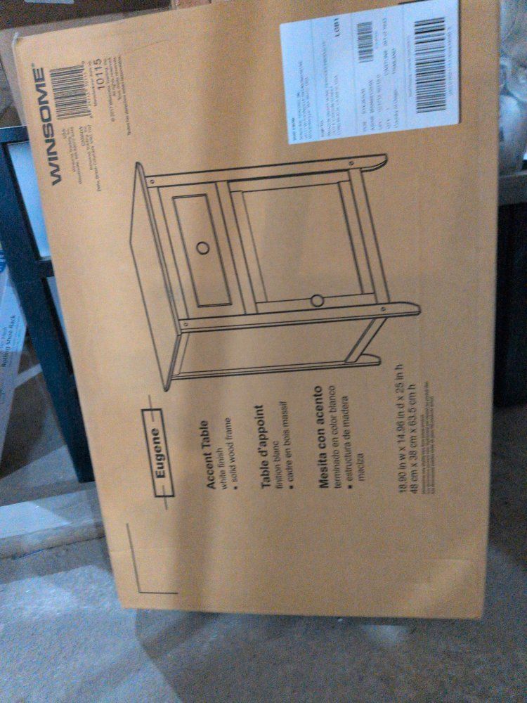 White accent table