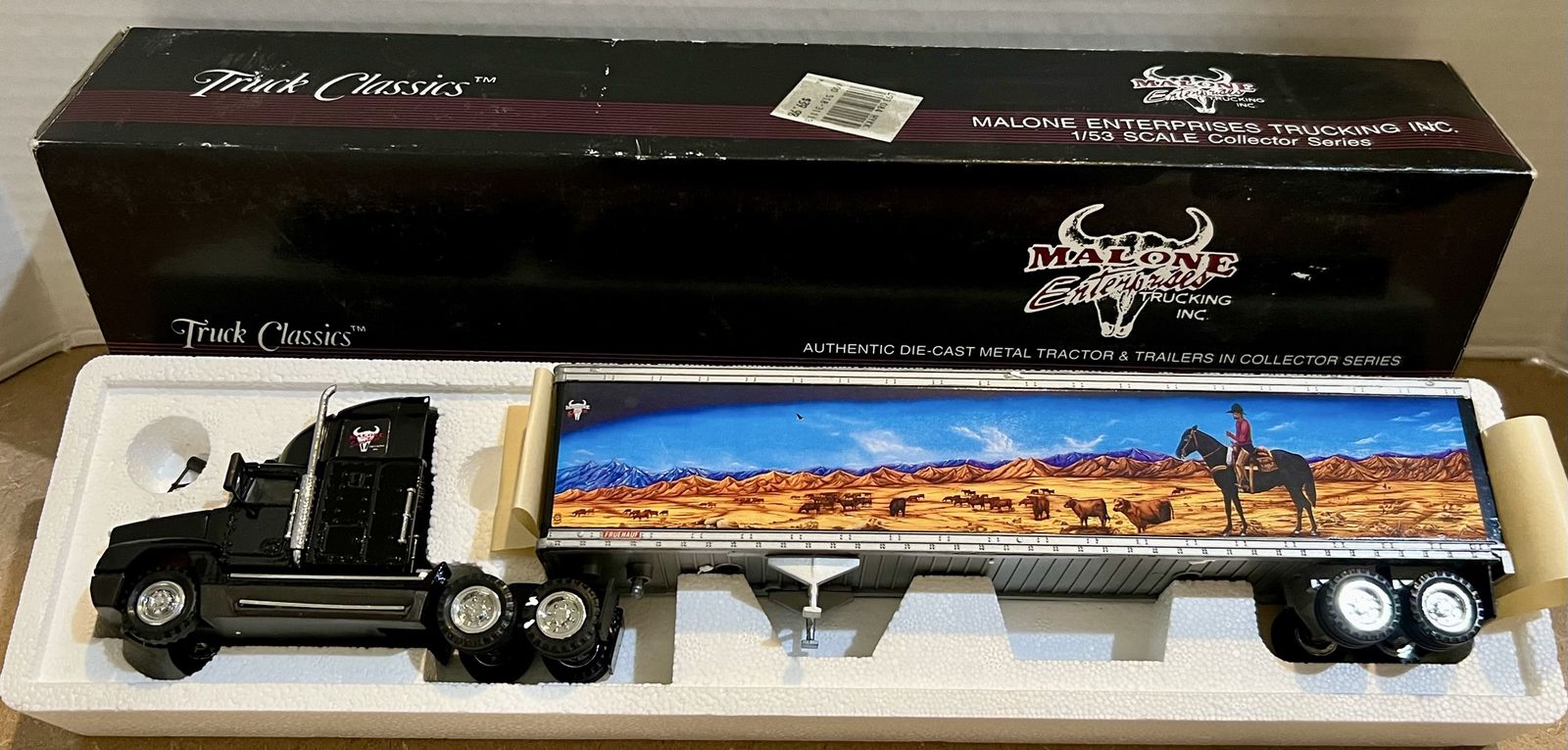 Malone Enterprises Trucking 1/53 Scale Die-Cast Metal Tractor & Trailer Collector Series