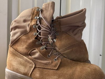 Mens Tan Combat Boots belleville Size 12 Wide fit