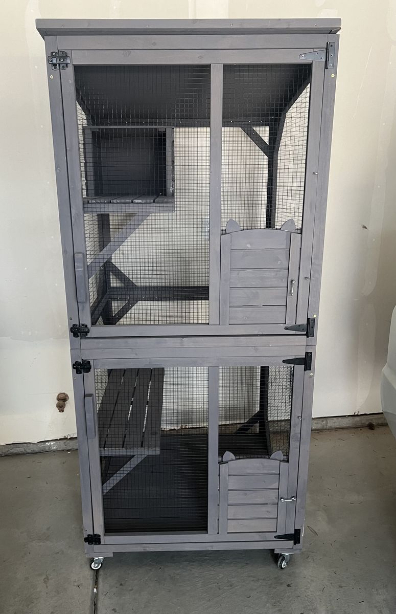 Wooden Catio Outdoor Cat Enclosure