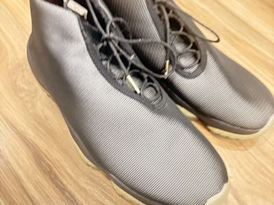 Jordan Future Black Dark Grey Men's Sneakers Size 11.5 with Textured Upper and Gold Aglets