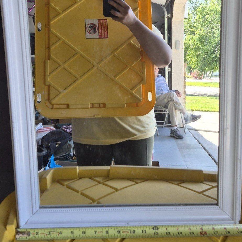 White Frame Mirror 19" x 23"