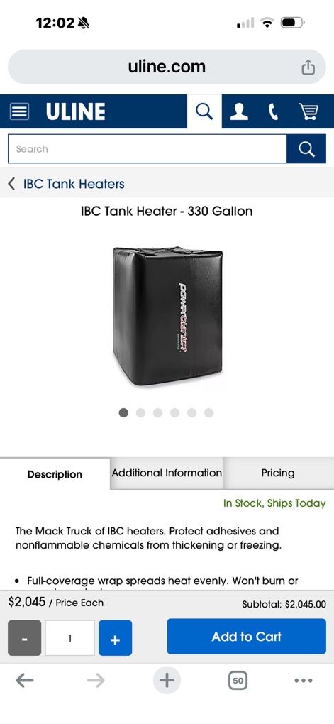 IBC Tank  or Equpitment Heater