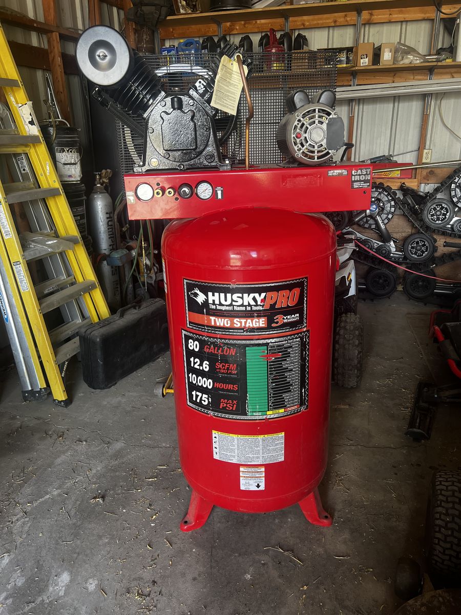 Husky pro 80 gal air compressor New