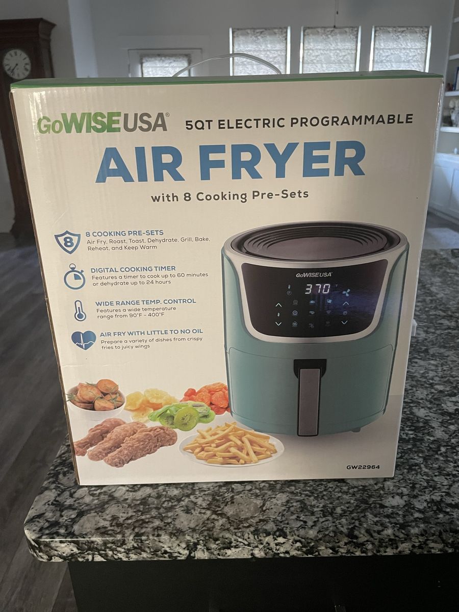 GoWISE USA GW22964 5Qt Electric Programmable Air Fryer Teal