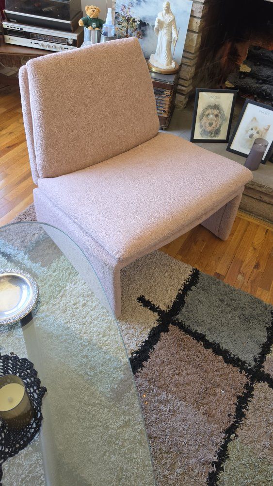 Brand New Mid-Century Accent Chair – Blush Pink –  Member's Mark