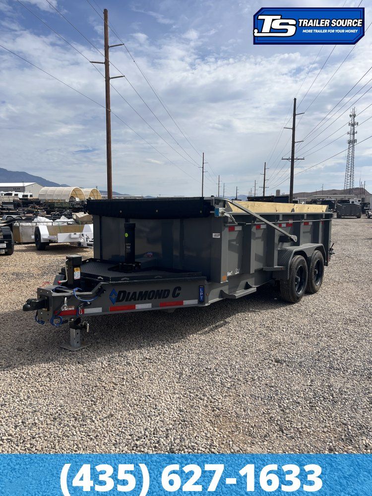 7x14 Diamond C LPT 208 Dump Trailer - 32" Sides - 18K GVWR - 18 Ply Tires, Board Brackets