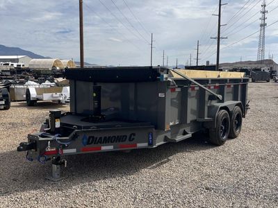 7x14 Diamond C LPT 208 Dump Trailer - 32" Sides - 18K GVWR - 18 Ply Tires, Board Brackets