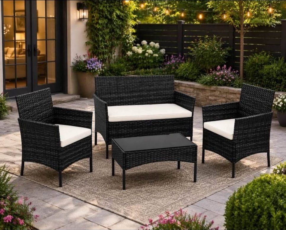PATIO FURNITURE SET 4PCS
COLOR BLACK