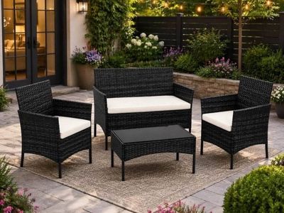 PATIO FURNITURE SET 4PCS
COLOR BLACK