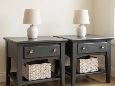Set of black nightstands