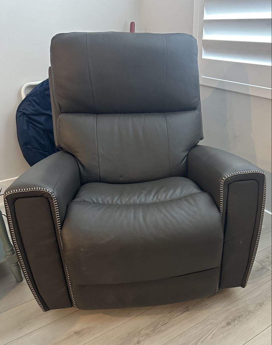 Leather Lazy Boy Power Rocker Recliner