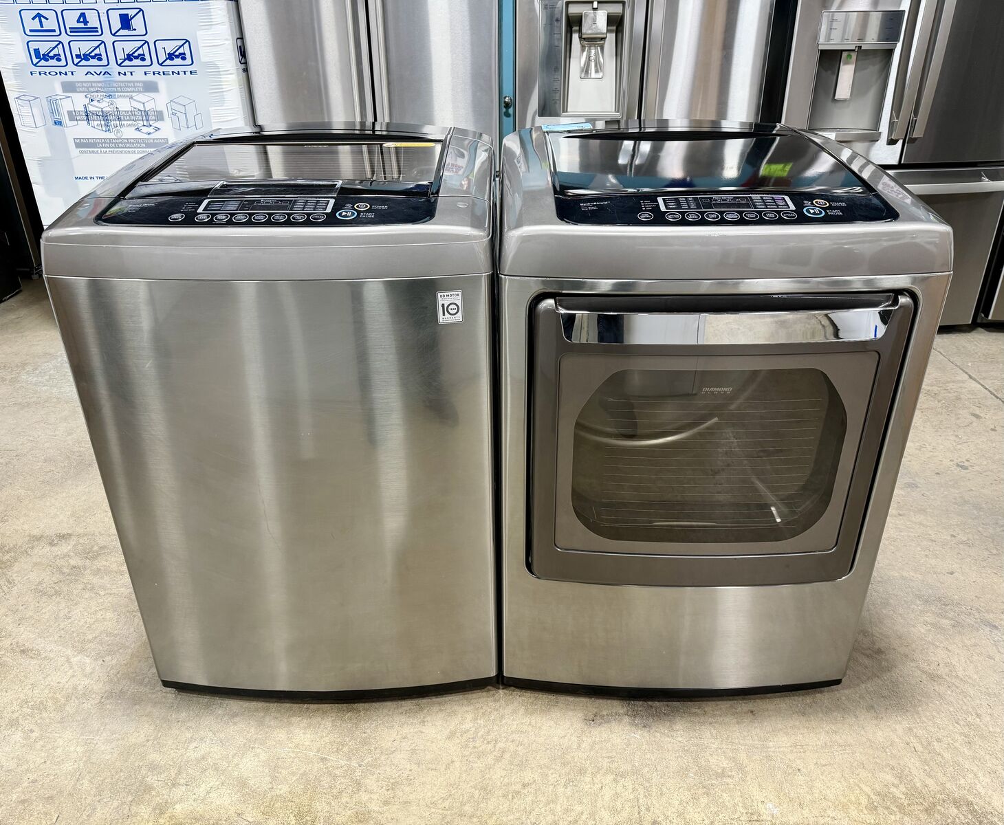 LG WASHER AND DRYER SET WITH WARRANTY