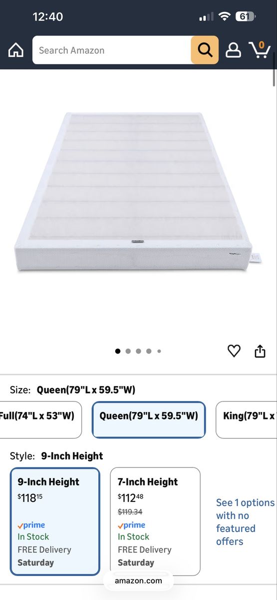 Queen size box spring