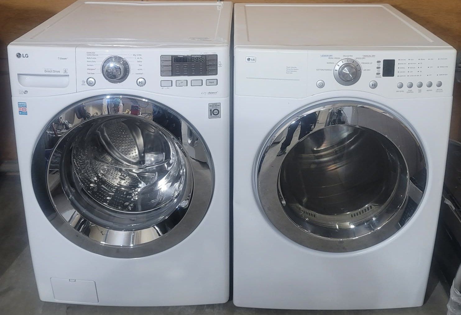 LG frontload washer &electric dryer free delivery
