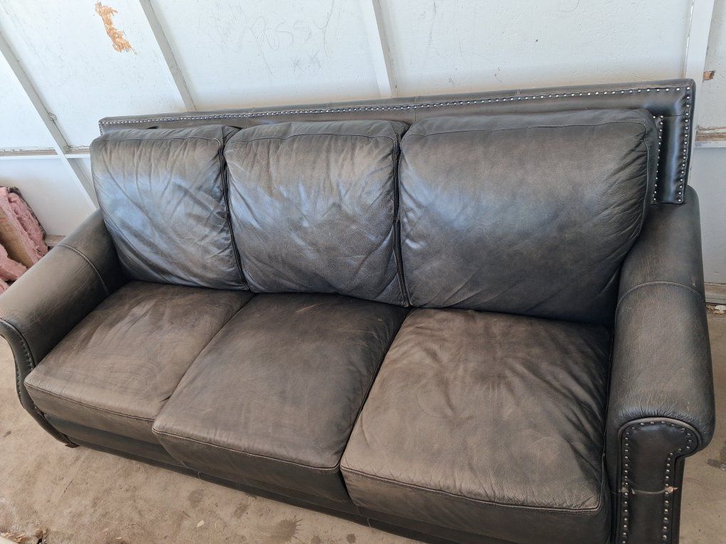 leather couch and love seat