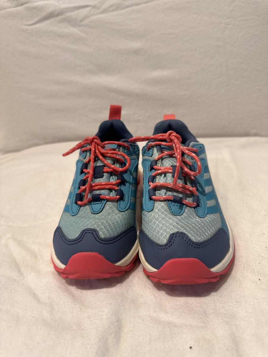 Merrell youth size 1 blue/peach trim, waterproof hiking shoes