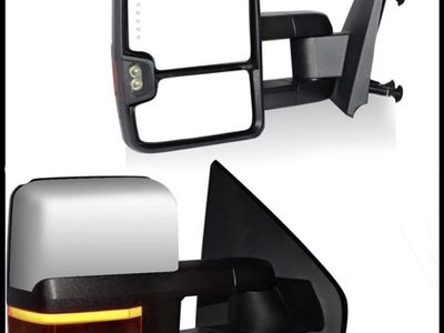 Towing Mirrors for Ford F150 2004-2014, Power Heated Defrost with Amber Turn Signal and Puddle Light