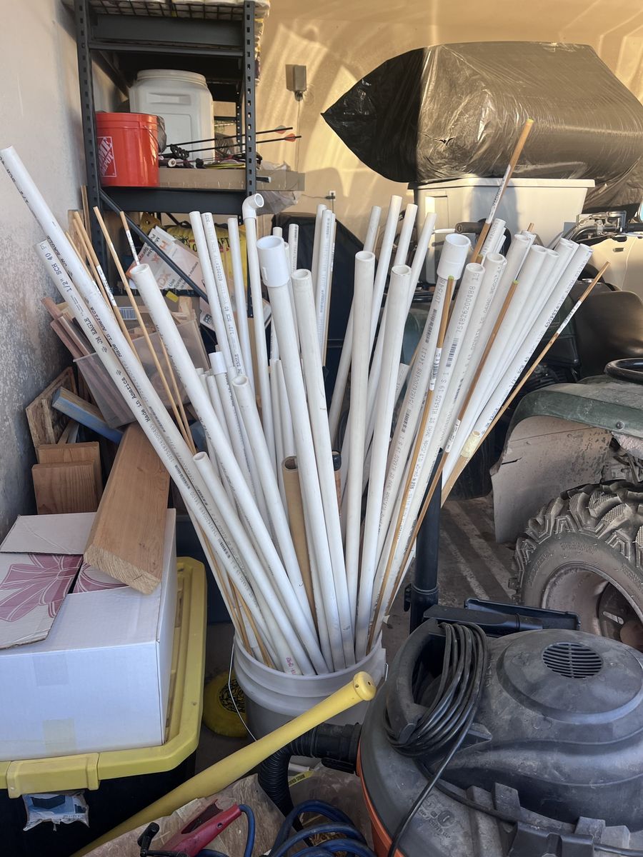 Assorted PVC Pipe Pieces & Conduit - Various Lengths & Diameters for Projects