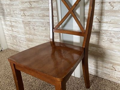 4 wooden dining chairs