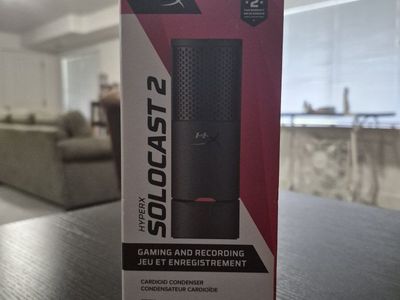 HyperX SoloCast 2 USB Condenser Microphone - Gaming & Recording w/ Tap-to-Mute & Audio Filters