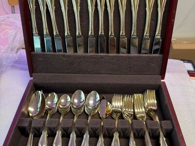 Farberware 64 Piece Gold Tone Flatware Set