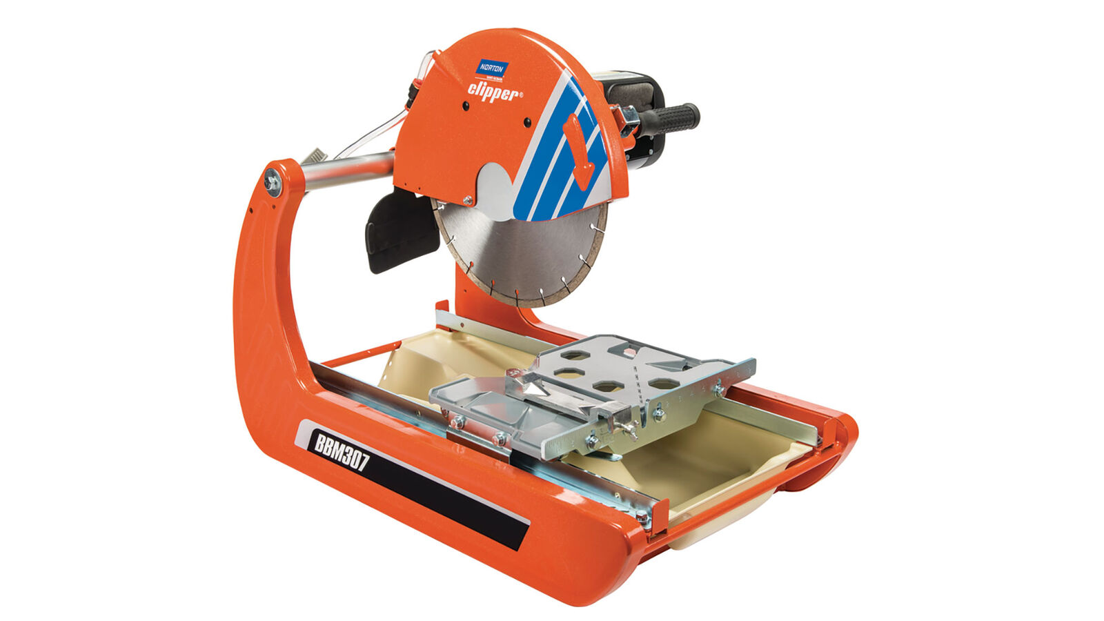 Norton/Clipper 3HP, new BBM307 14" masonry saw with blade!