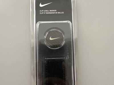 Nike Golf Clip & Ball Marker - Carbon Fiber Look, Brand New