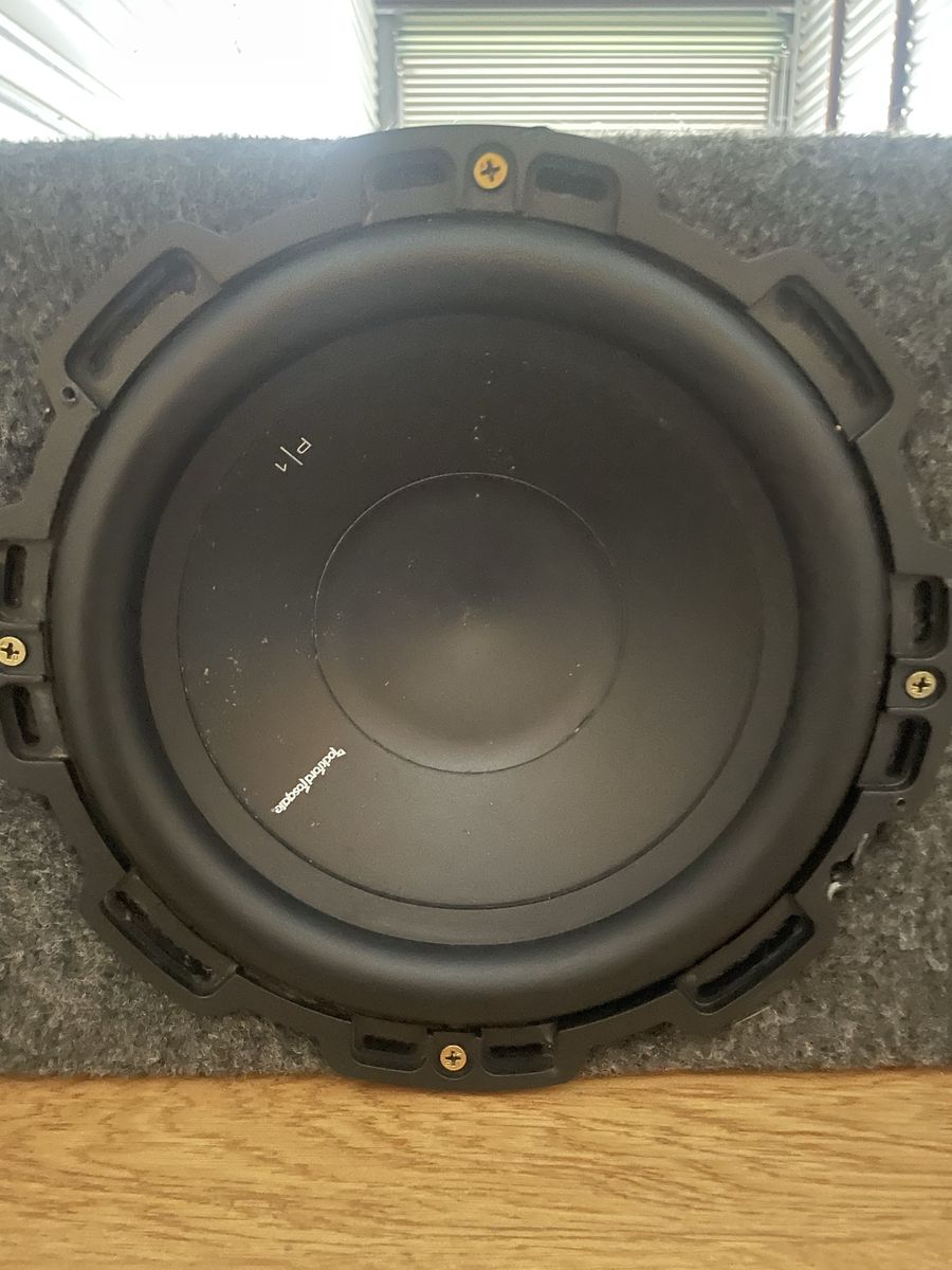 Rockford Fosgate 10” P1 Subwoofer in JL Audio PowerWedge Enclosure