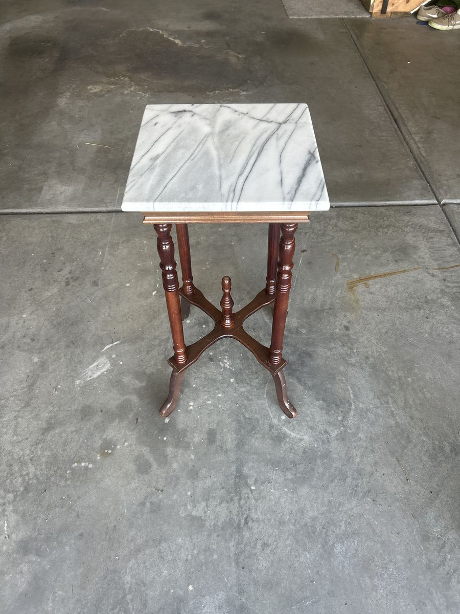 Marble top side table