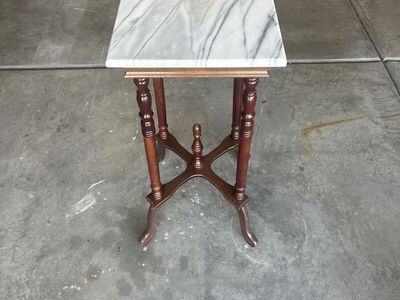Marble top side table