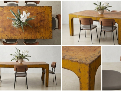 Butcher Block Table for Dining Room, Studio, Office