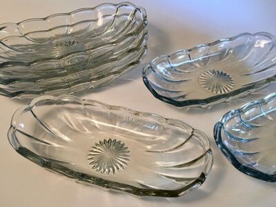 Anchor Hocking Crystal Dishes~Atomic Starburst