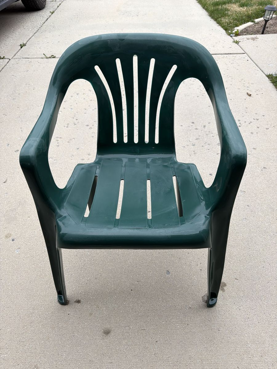 Green Resin Stackable Chairs